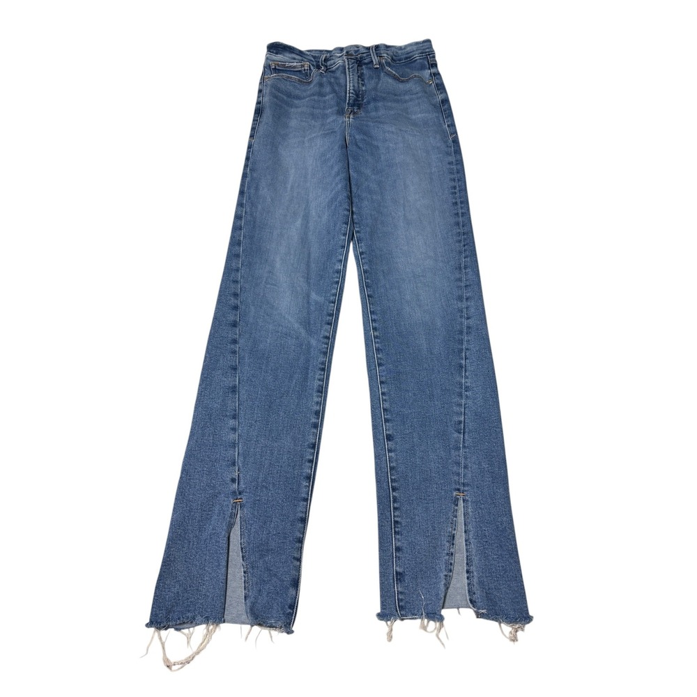 Good American Good Boy Twisted Slit Jeans Womens 6/28 L32
